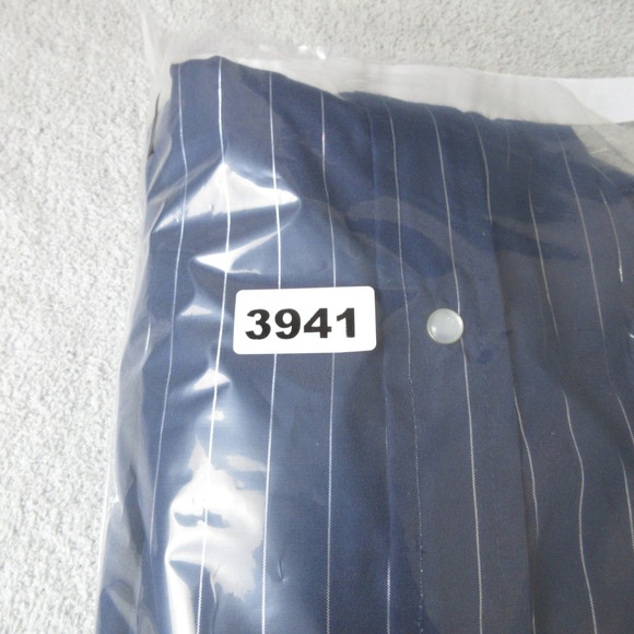 ROPER Western Pearl Snap Shirt Long Sleeve Blue Silver Metallic Stripe Men's XL - Picture 8 of 8